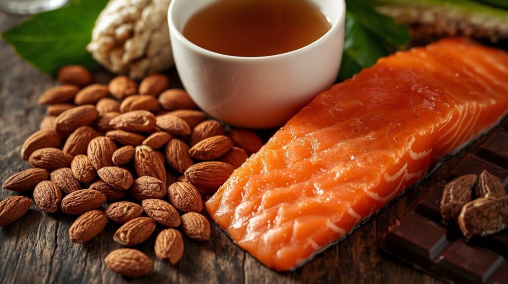 10 Science-Backed Superfoods That Boost Energy After 30 Years Superfood Include Almondgreen Tea Salmon And Chocolate 1024x573